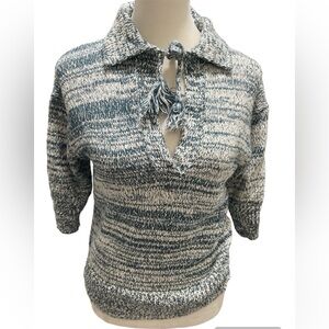 Anthropologie Carlotta Knit Sweater with Tassel Tie - Women's Size Large